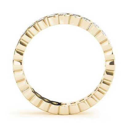 3.6 Cts Lab Grown Round Diamond Eternity Band Yellow Gold 14K Jewelry