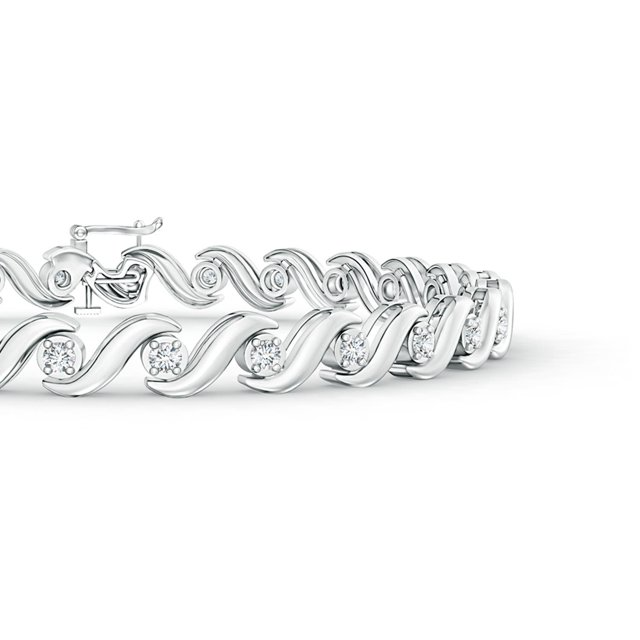 3.75 Carats Round Cut Lab Grown Diamond Tennis Bracelet Solid White Gold 10K