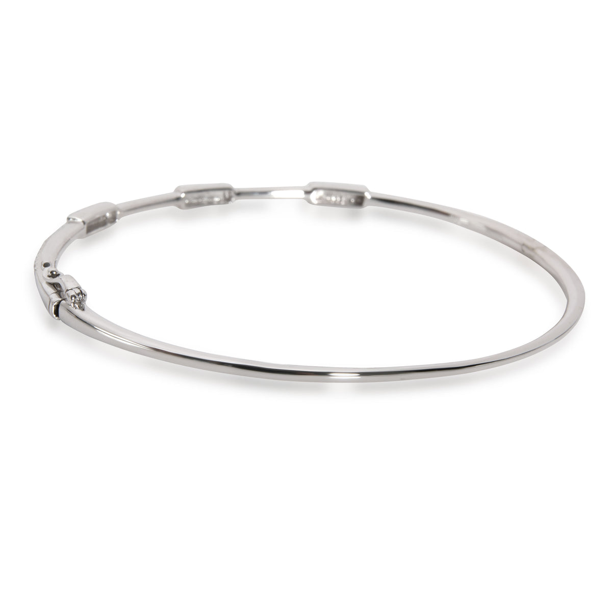 3.75 Ct Round Cut Natural Earth Mined Diamond Women Bangle 14K White Gold