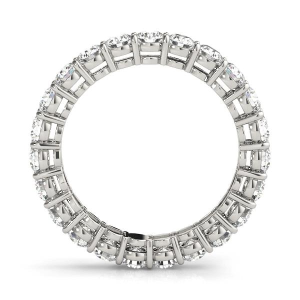 3.80 Ct Round Diamond Lab Grown Gold Eternity Band 14K Jewelry