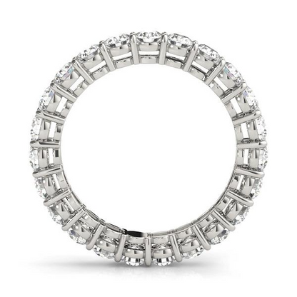 3.80 Ct Round Diamond Lab Grown Gold Eternity Band 14K Jewelry