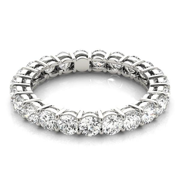 3.80 Ct Round Diamond Lab Grown Gold Eternity Band 14K Jewelry