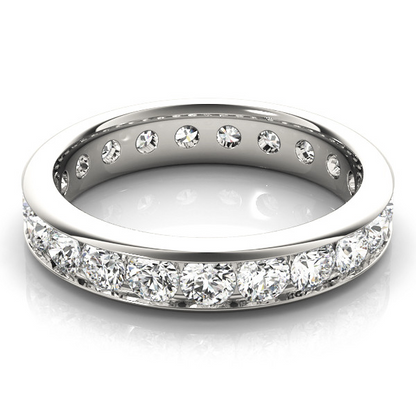 3.8 Ct Round Diamonds Wedding Eternity Band Channel Set Lab Grown
