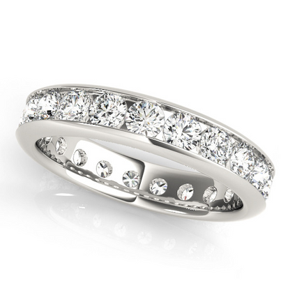 3.8 Ct Round Diamonds Wedding Eternity Band Channel Set Lab Grown