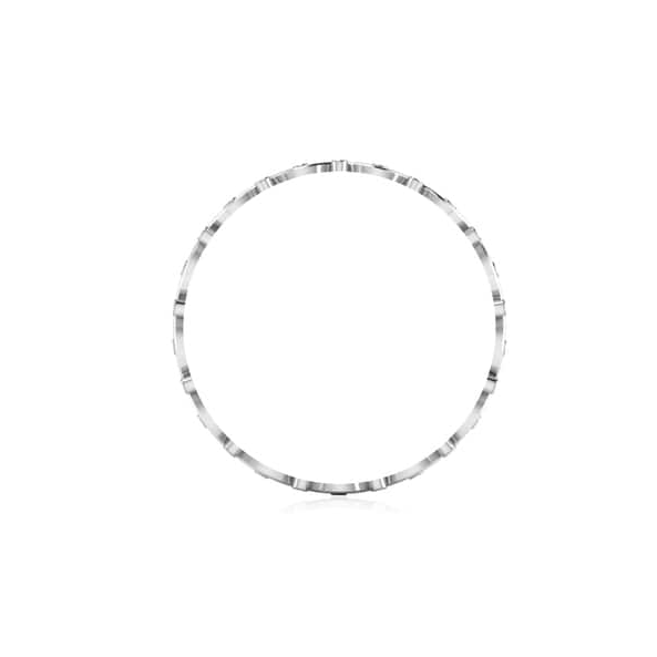 3.90 Ct Round Cut Natural Earth Mined Diamonds Bangle White Gold