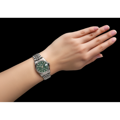 31mm Rolex Datejust Mint Green Luminous Dial Steel Watch P5