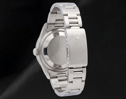 Rolex 34mm Oyster Bracelet 1500 White Mother Of Pearl Diamond Dial Watch