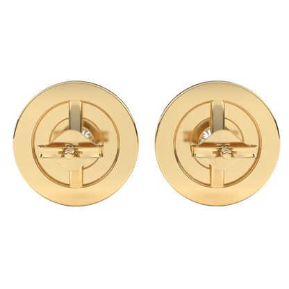 3.5 Carats Round Cut Halo Natural Earth Mined Diamond Stud Earring White Gold Fine Jewelry