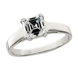 3 Carat Asscher Lab Grown Diamond Engagement Ring