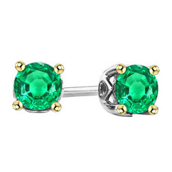 Natural Real ( Not Lab Grown ) 3 Carat Green Emerald GIA Studs Ladies Earrings