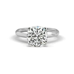 3 Carat Modern Cushion Earth Mined Diamond Ring