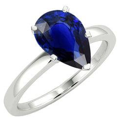 3 Carat Pear Cut Sapphire Engagement Ring