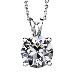 3 Carat Pendant Earth Mined Diamond Necklace