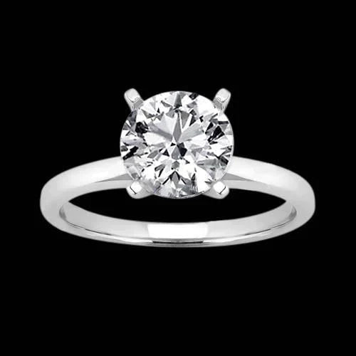 3 Carat Round Natural Diamond Women's Ring