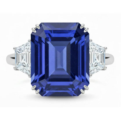 3 Carat Sapphire Natural Earth Mined Diamond Ring