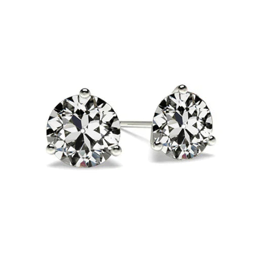 3 Carat Studs Earth Mined Diamond Earrings Jewelry