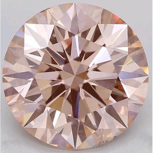 3 Ct Orangy Pink Round Cut Loose Sapphire