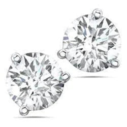 3 Prong Martini Diamond Studs