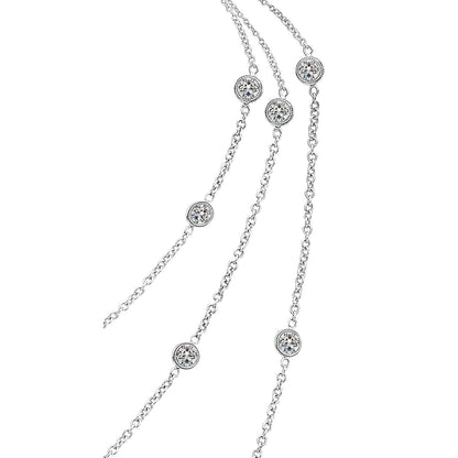 3 Row Layered Diamond Necklace