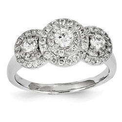 3 Stone Design Right Hand Diamond Ring
