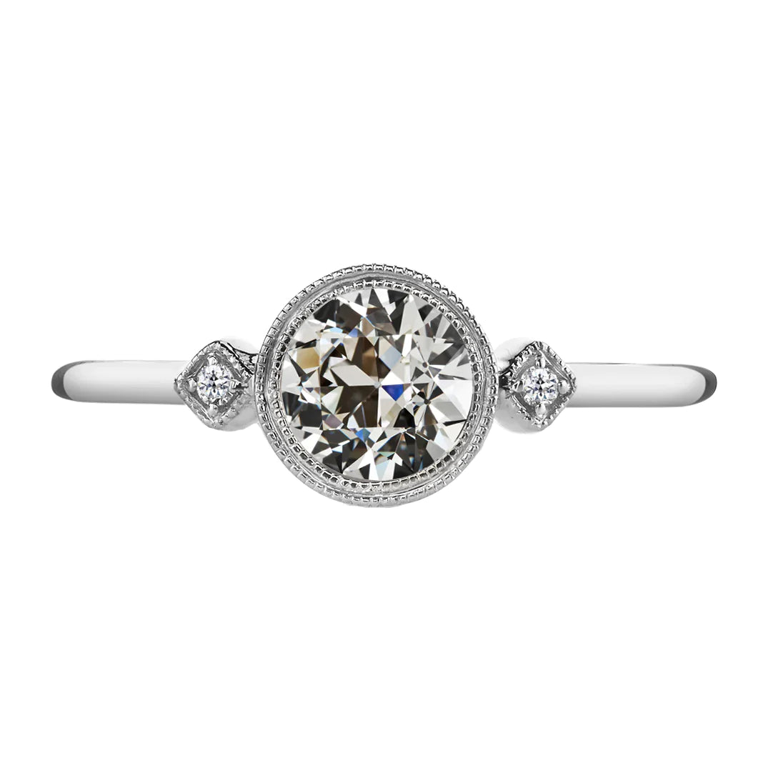 3 Stone Unique Engagement Ring