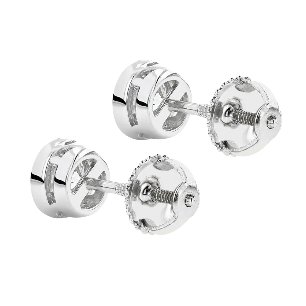3 Carats GIA CERTIFIED Lab Grown Diamonds Studs Earrings White Gold 14K