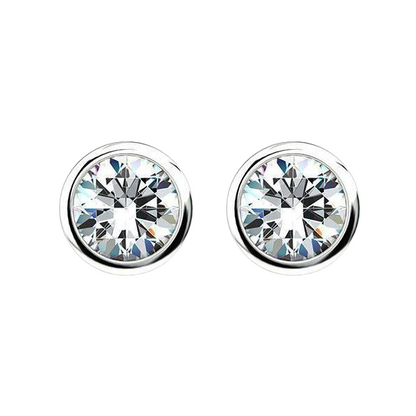 3 Carats GIA Certified Lab Grown Diamonds Lady Stud Earrings 14K White Gold