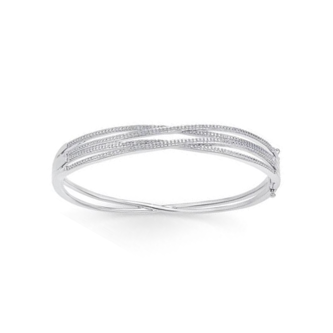 3 Ct Round Cut Natural Earth Mined Diamonds Women Bangle