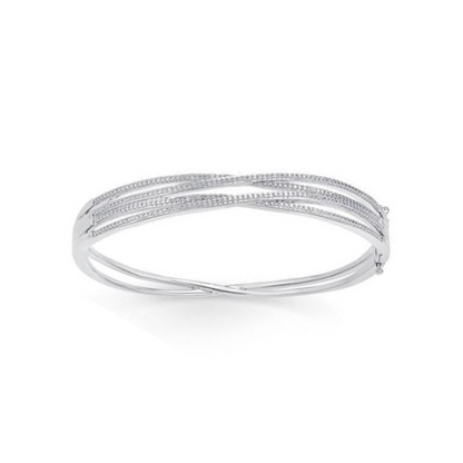 3 Ct Round Cut Natural Earth Mined Diamonds Women Bangle