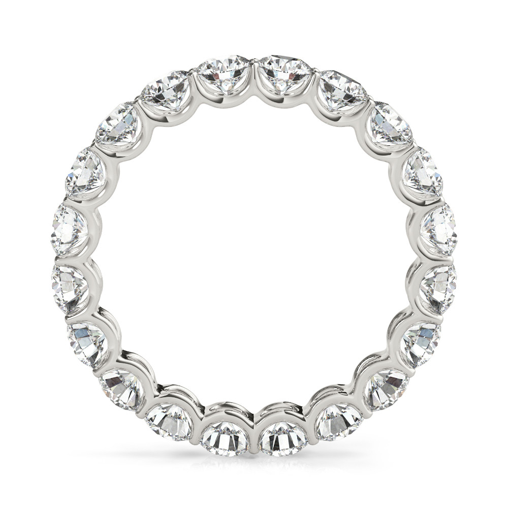 3 Ct Round Diamond Eternity Wedding Band For Women Prong Setting Lab Grown