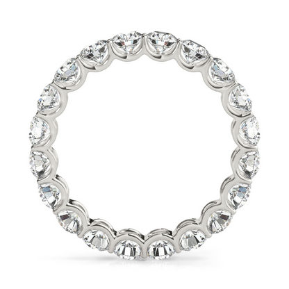 3 Ct Round Diamond Eternity Wedding Band For Women Prong Setting Lab Grown