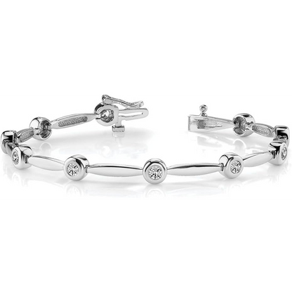 3 Ct Round Natural Earth Mined Diamond Tennis Bracelet Sparkling White Gold Ladies Jewelry