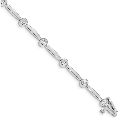 3 Ct Round Natural Earth Mined Diamond Tennis Bracelet Sparkling White Gold Ladies Jewelry
