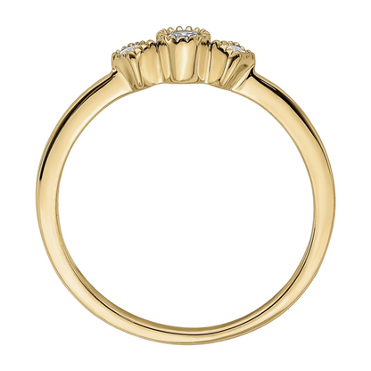 3 Stone Ring Cushion & Round Old Miner Genuine Natural Earth Mined Diamond Bezel Set 1 Carat