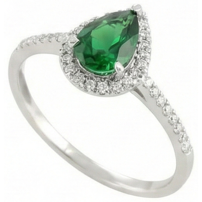 4.50 Carats Green Emerald GIA With Natural Earth Mined Diamonds Ring White Gold 14K