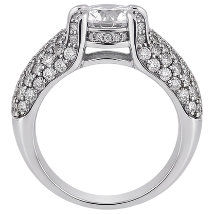 4 Carats Real Natural Earth Mined Diamond White Gold 14K Engagement Ring