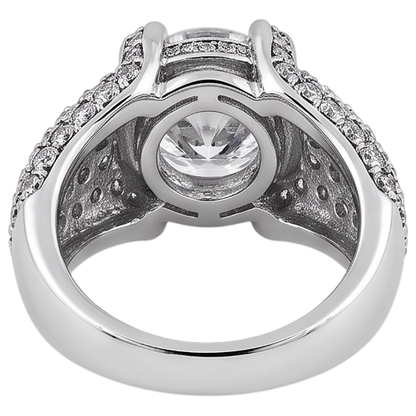 4 Carats Real Natural Earth Mined Diamond White Gold 14K Engagement Ring