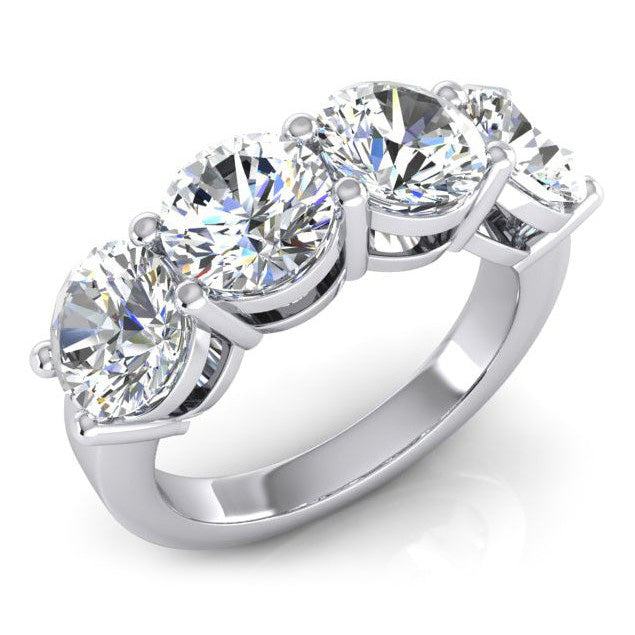 4 Stone Round Earth Mined Natural Real Diamond ( Not Lab Grown ) Ring