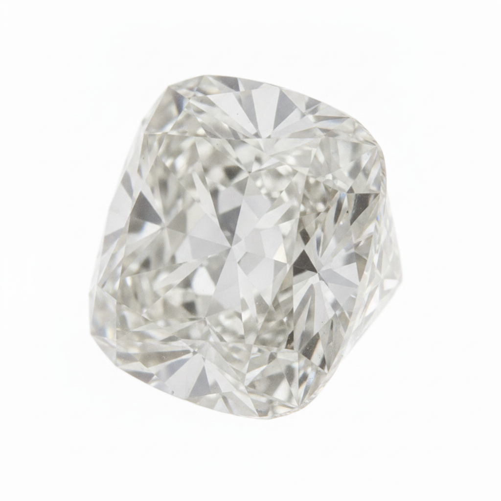 H VS1 4 Carat Authentic Old Mine Cushion Cut Natural Loose Diamond