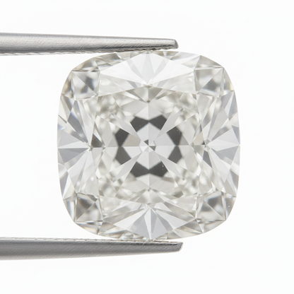 H VS1 4 Carat Authentic Old Mine Cushion Cut Natural Loose Diamond
