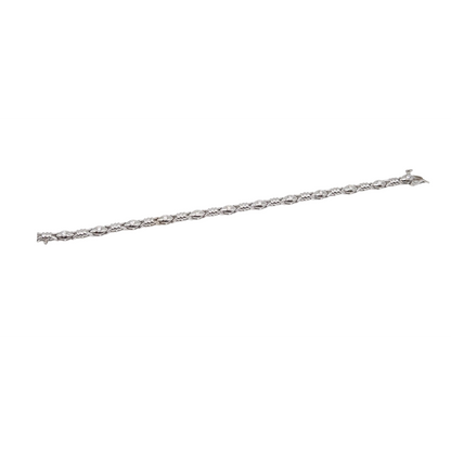 4.20 Ct Bezel Set Round Natural Earth Mined Diamond X Link Bracelet White Gold 14K Jewelry