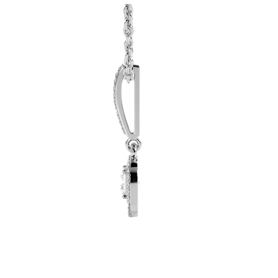 4.25 Ct Gorgeous Lab Grown Diamond Day To Night Drop GIA CERTIFICATE Pendant Necklace White Gold
