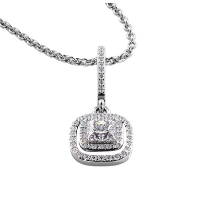 4.25 Ct Gorgeous Natural Diamond Day To Night Drop Pendant Necklace White Gold