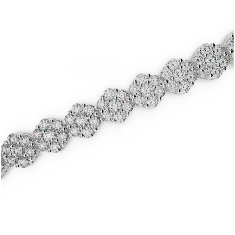 4.50 Ct Round Shaped Natural Earth Mined Diamond Tennis Bracelet 14K White Gold Jewelry