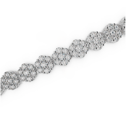 4.50 Ct Round Shaped Natural Earth Mined Diamond Tennis Bracelet 14K White Gold Jewelry