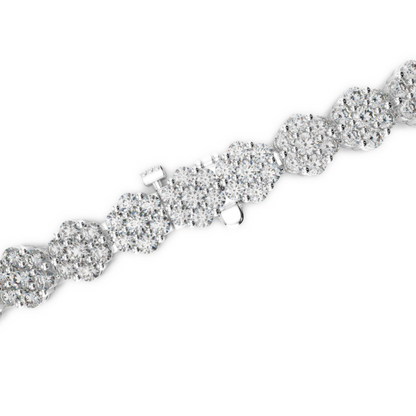 4.50 Ct Round Shaped Natural Earth Mined Diamond Tennis Bracelet 14K White Gold Jewelry