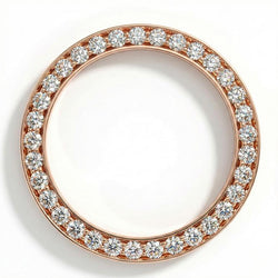 Natural 4.5 Carats F VVS1 Diamonds Rose Gold 18K Bezel To Fit Rolex Datejust 40 mm Watch