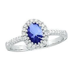 4.60 Ct Sri Lanka Sapphire Halo Diamond Engagement Ring
