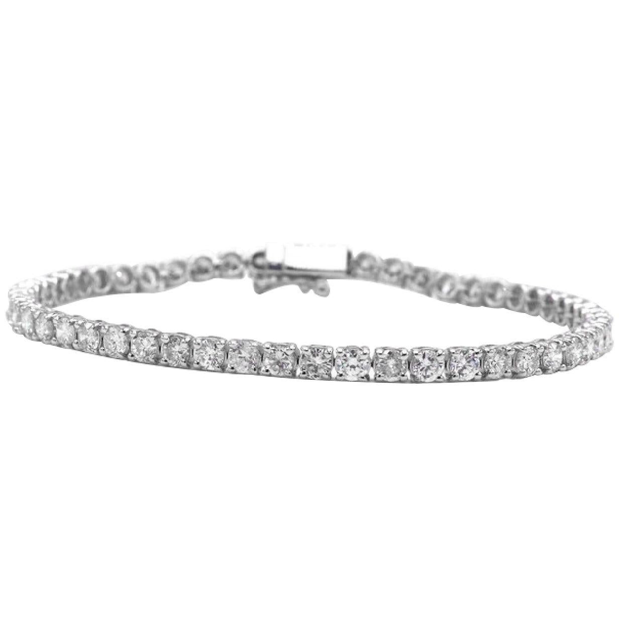 4.65 Ct Round Cut Lab Grown Diamond Tennis Bracelet