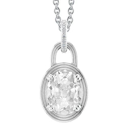 4 Carat Earth Mined Diamond Lock Style Pendant